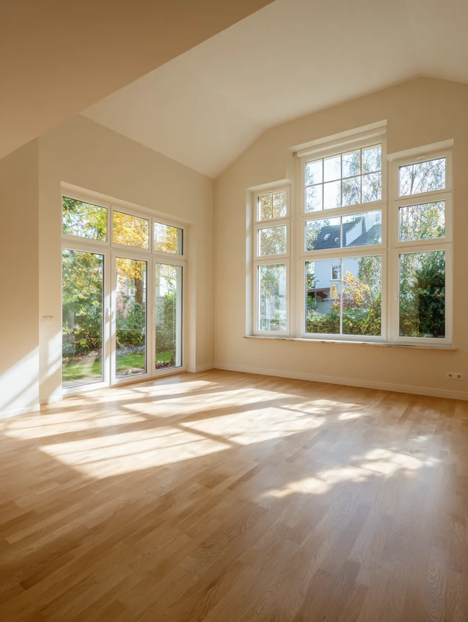 Empty living room before staging