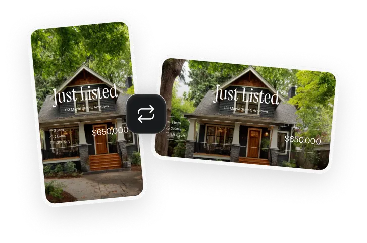 Portrait and landscape video format comparison